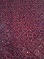 Embroidery  Shairwani Cloth- Maroon - Image 3