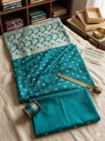 Saree – Pure kanjivaram Saree – Blue - Image 2
