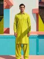 Rao Silk – Shalwar Qameez Unstitched Cloth (Dhani Color)