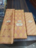 Three Piece Patyala Lawn Suit – Jamawar Style Lawn (Golden & Tea Pink) - Image 2