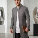 Embroidery Jacquard Cloth for Sherwani (Gray)