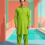 Rao Silk - Shalwar Qameez Unstitched Cloth (Green)