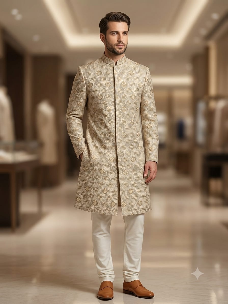 JamawarPlus-Sahirwani Embroidery Jacquard Cloth for Sherwani (Plus) - Image 1
