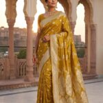Saree – Pure kanjivaram Saree – Mustard Color