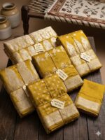 Saree – Pure kanjivaram Saree – Mustard Color - Image 2