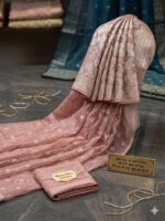 Saree – Pure kanjivaram Saree – Onion Purple - Image 2