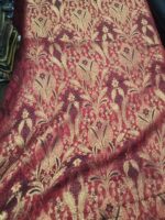 Two-Piece Ladies Suit - Atlas Shirt with Chiffon Crinkle Dupatta (RED) - Image 2