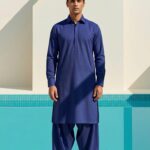 Rao Silk – Shalwar Qameez Unstitched Cloth (Royal Blue)