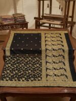 Banarsi Saree - Pure Chiffon Banarasi with AM Gold Zari Work (Black) - Image 2
