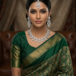 Necklace set with Earring and Matha Patti (Silver-Design2)