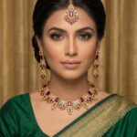 Necklace set with Earring and Matha Patti (Red Stones)