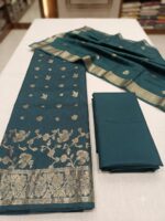 Three Piece Suit – Kanchoi Silk Khadi Fabric (Green) - Image 2