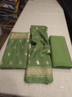 Three Piece Suit – Kanchoi Silk Khadi Fabric (Light Green) - Image 2