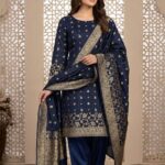 Three Piece Suit – Kanchoi Silk Khadi Fabric (Royal Blue)