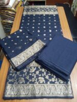 Three Piece Suit – Kanchoi Silk Khadi Fabric (Royal Blue) - Image 2