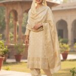 Three Piece Suit – Kanchoi Silk Khadi Fabric (White)