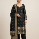 Three Piece Suit – Kanchoi Silk Khadi Fabric (Black)