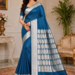 Banarsi Chiffon Blue Saree