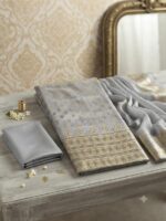 Banarsi Crinkle Chiffon shirt with Lidowna Chiffon Dupatta (Gray) - Image 2