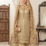 Banarsi Crinkle Chiffon shirt with Lidowna Chiffon Dupatta (Light Green)