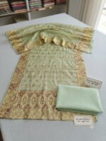 Banarsi Crinkle Chiffon shirt with Lidowna Chiffon Dupatta (Light Green) - Image 2