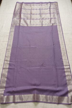 Banarsi Chiffon Saree - Purple