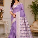 Banarsi Chiffon Saree - Purple