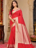 Banarsi Chifoon Saree - Red