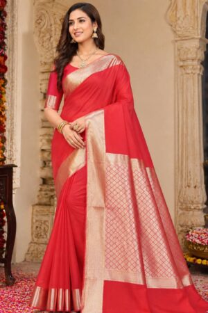 Banarsi Chifoon Saree - Red