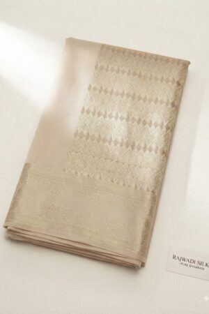 Banarsi Chifoon Saree - White