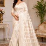 Banarsi Chifoon Saree - White
