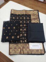 Banarsi Crinkle Chiffon shirt with Lidowna Chiffon Dupatta (Black) - Image 2